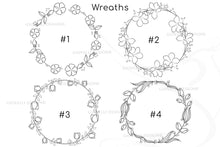 Load image into Gallery viewer, examples of wreaths for personalization by Giovelli Design
