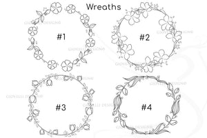 examples of wreaths for personalization by Giovelli Design
