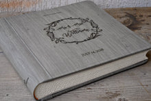 Load image into Gallery viewer, personalized faux leather signing blank book for marriage by Giovelli Design
