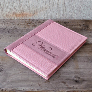 pink italian handmade baby album