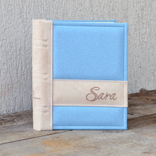 Carica l&#39;immagine nel visualizzatore di Gallery, light blue and beige baby photo book
