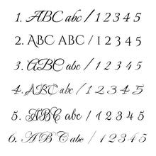 Carica l&#39;immagine nel visualizzatore di Gallery, available fonts for the personalization of your album

