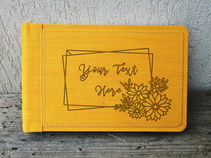 personalized landscape non leather album with floral frame by Giovelli Design