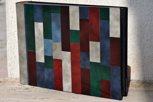 Luxury Mosaic True Leather Scrapbook Landscape Multicolor Photo Album by Giovelli Design