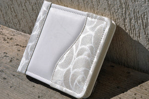 lovely shiny and glittering white non leather scrapbook by Giovelli Design