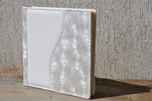 Load image into Gallery viewer, fancy white faux leather wedding photo album by Giovelli Design
