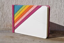 Load image into Gallery viewer, fancy faux leather rainbow guestbook by Giovelli Design
