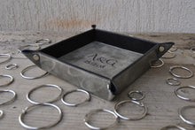 Load image into Gallery viewer, Stunning Leather Catchall with Monogram Square Marbled Grey Valet Tray by Giovelli Design
