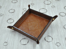 Load image into Gallery viewer, luxury tuscan leather catchall tray handcrafted in Italy by Giovelli Design
