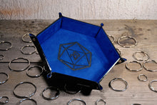 Load image into Gallery viewer, blue dice tray with personalization by Giovelli Design

