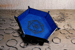 blue dice tray with personalization by Giovelli Design