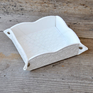 classy glittered white wedding catchall italian handmade by Giovelli Design