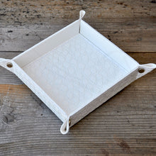 Load image into Gallery viewer, elegant glittered white non leather catchall by Giovelli Design
