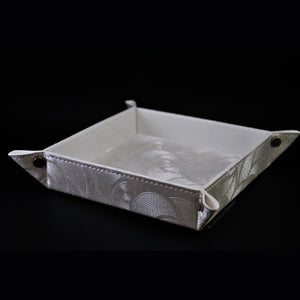 elegant white glittered catchall tray by Giovelli Design