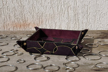 Load image into Gallery viewer, elegant suede leather catchall tray by Giovelli Design
