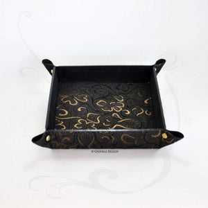 black and gold storage tray by Giovelli Design